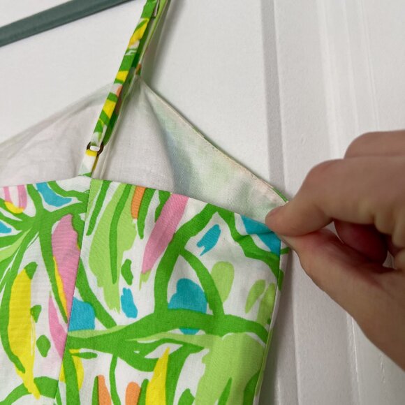 Lilly Pulitzer Fit & Flare Dress Ollie Elephant Ears Print Size 00 - Picture 4 of 9